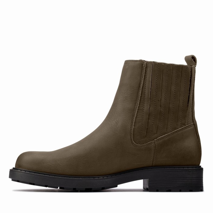 Bottes Clarks Orinoco 2 Mid Femme Vert Olive Foncé | LBJVNSME