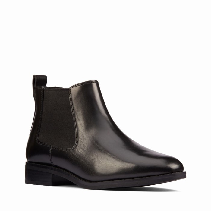 Bottes Clarks Ria Chelsea Femme Noir | VKVCFXTN