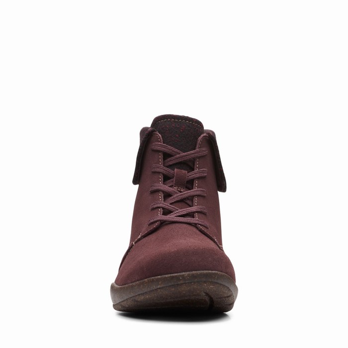 Bottes Clarks Roseville Dentelle Femme Bordeaux | 3HJVGDRY