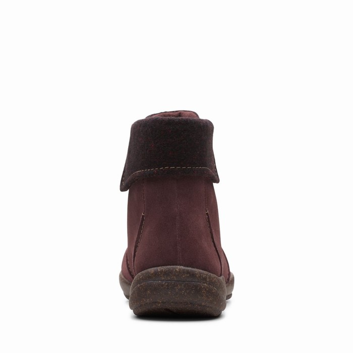 Bottes Clarks Roseville Dentelle Femme Bordeaux | 3HJVGDRY