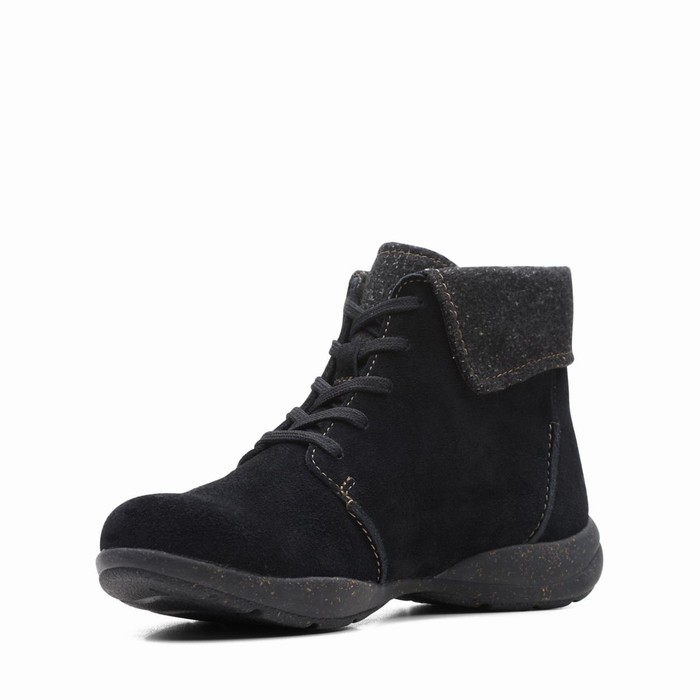 Bottes Clarks Roseville Dentelle Femme Noir | W7TAQ2LP