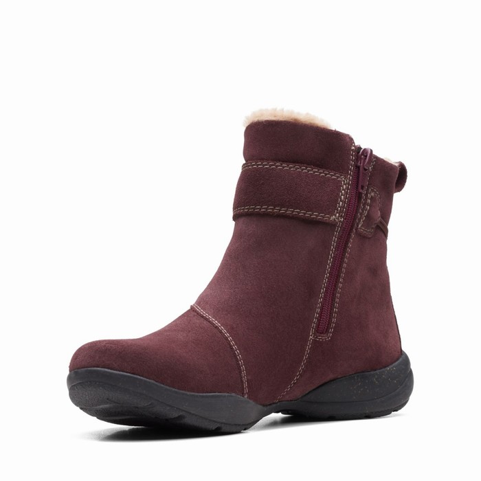 Bottes Clarks Roseville Femme Bordeaux | PWEIUK0A