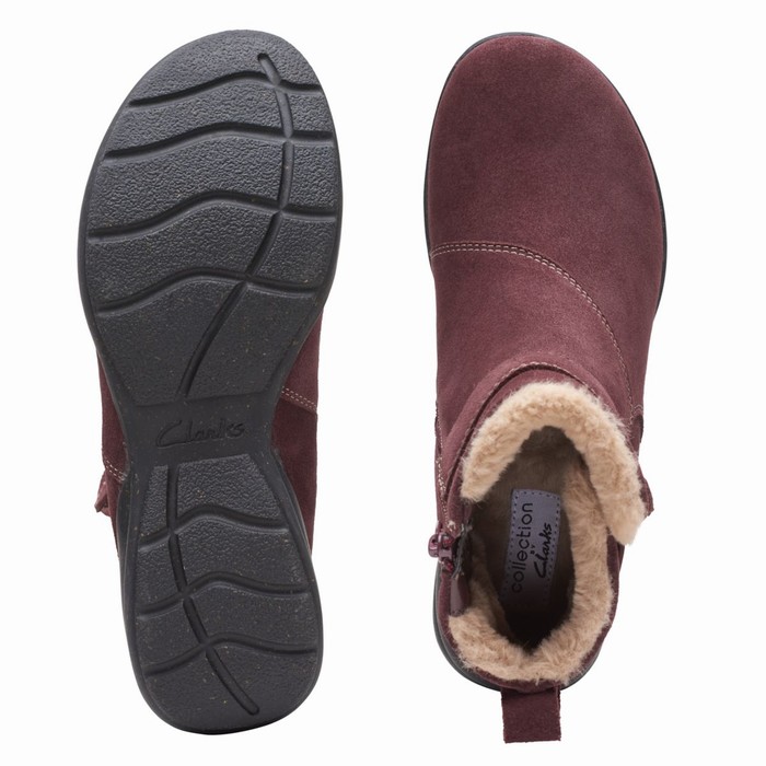 Bottes Clarks Roseville Femme Bordeaux | PWEIUK0A