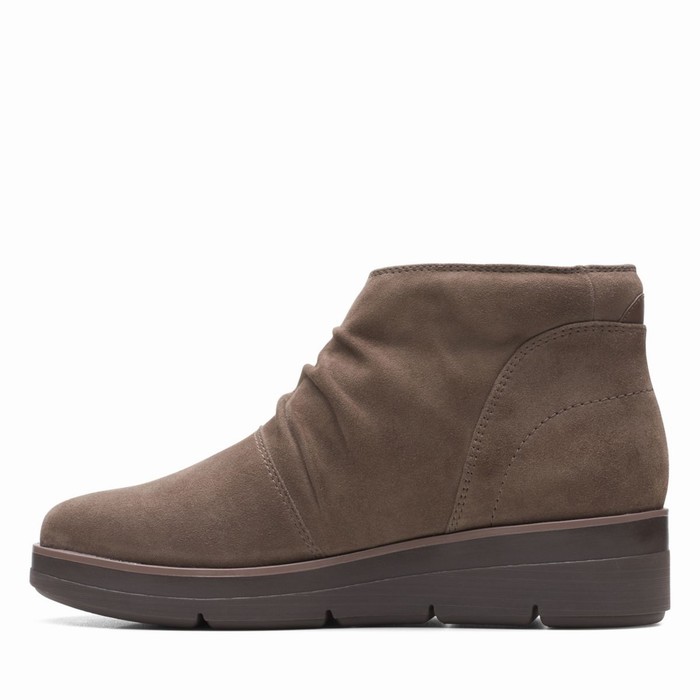 Bottes Clarks Shaylin Up Femme Grise Marron | TAQ9DFOZ