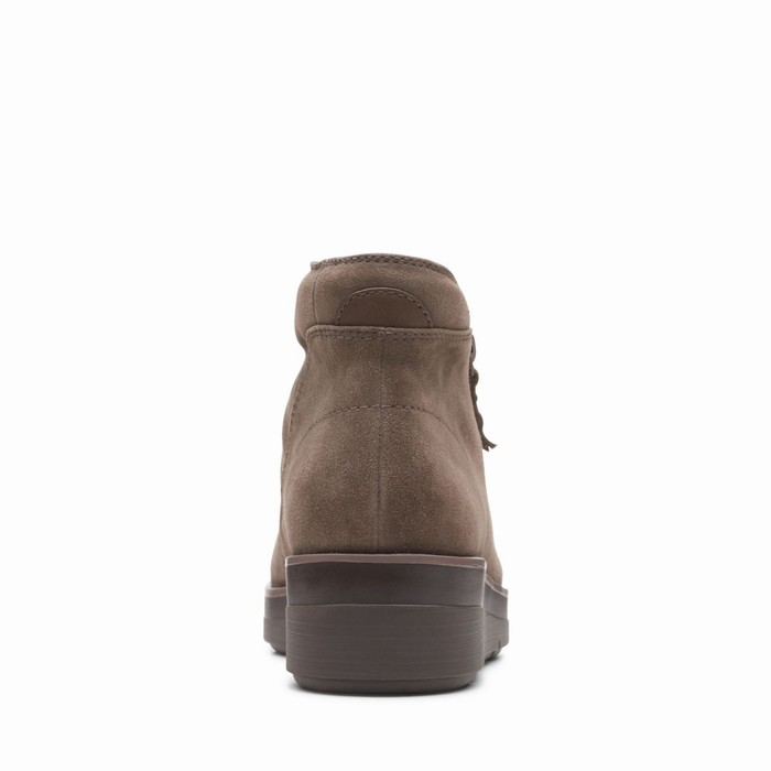 Bottes Clarks Shaylin Up Femme Grise Marron | TAQ9DFOZ