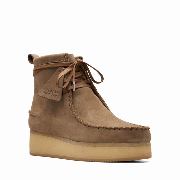 Bottes Clarks Wallabee Craft Femme Marron Clair | SCL69BN3