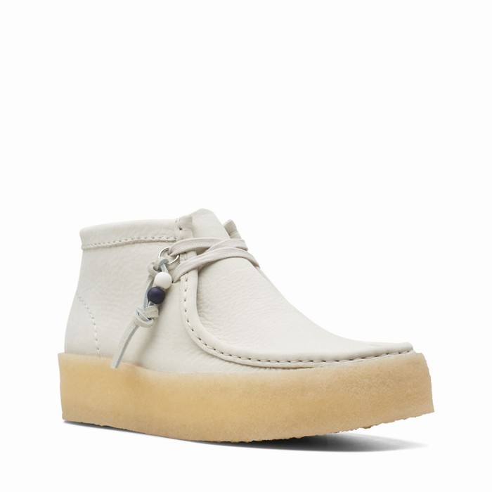 Bottes Clarks Wallabee Cup Femme Blanche | CK3IDSZ6