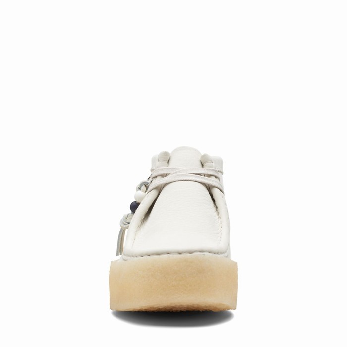 Bottes Clarks Wallabee Cup Femme Blanche | CK3IDSZ6