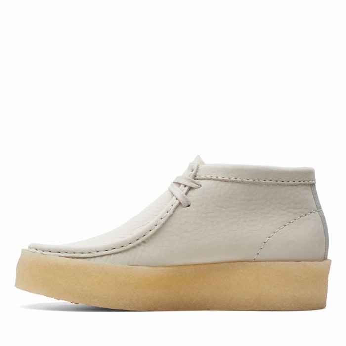 Bottes Clarks Wallabee Cup Femme Blanche | CK3IDSZ6