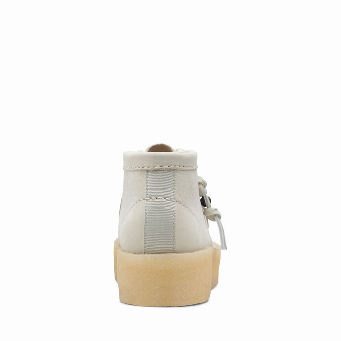 Bottes Clarks Wallabee Cup Femme Blanche | CK3IDSZ6