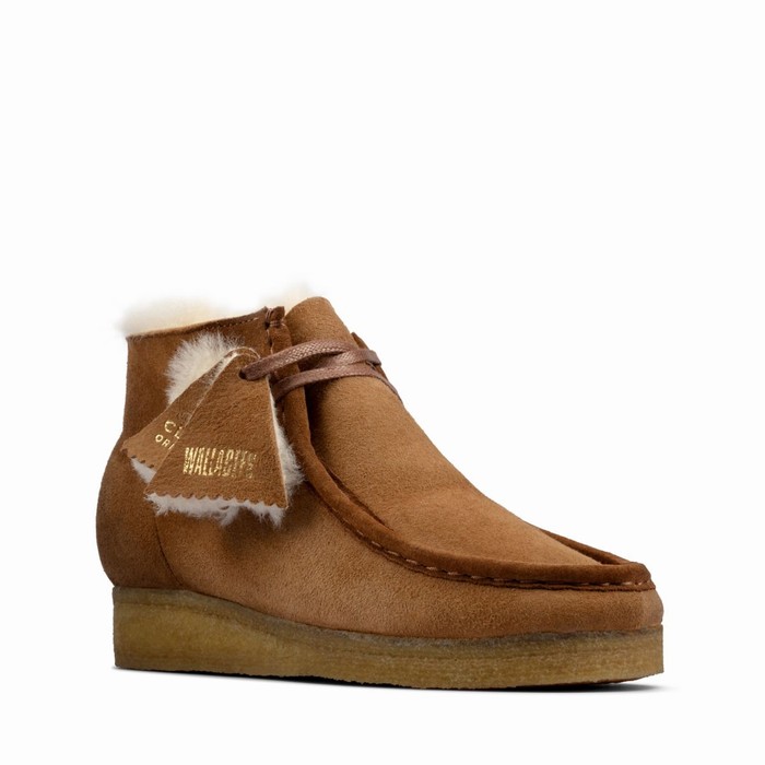 Bottes Clarks Wallabee Femme Marron | FWCN7VJ3