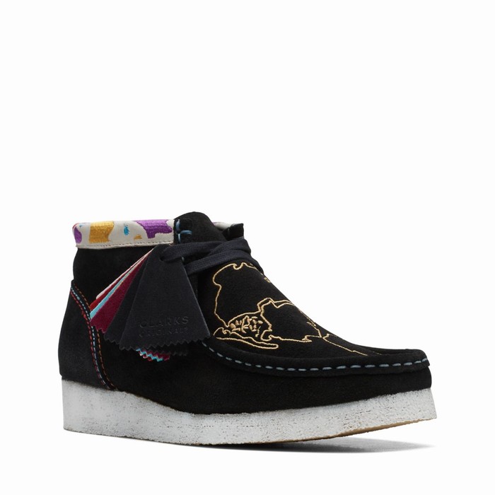 Bottes Clarks Wallabee Femme Noir | 0YU6EPHM