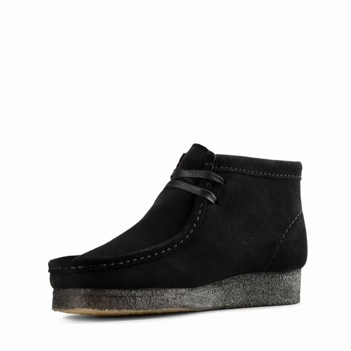 Bottes Clarks Wallabee Femme Noir | HJPIO4QE