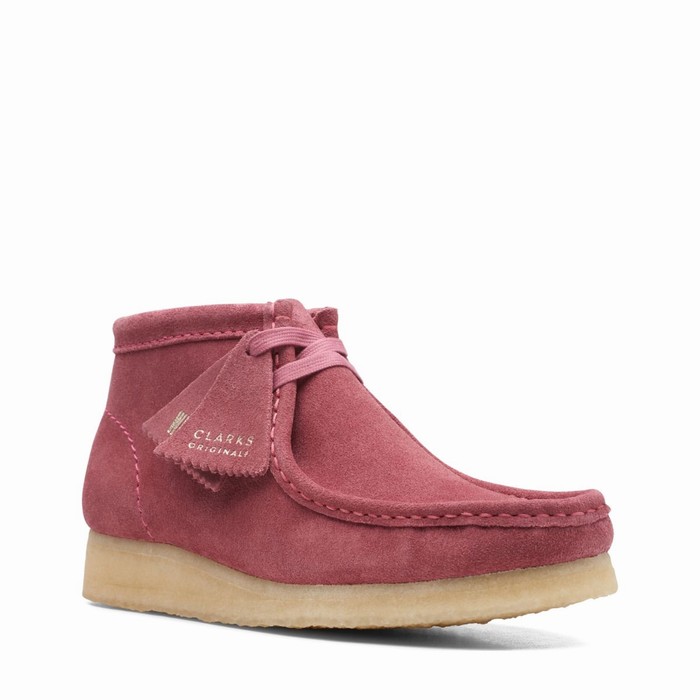 Bottes Clarks Wallabee Femme Rose Rose | Z4HAJGCN