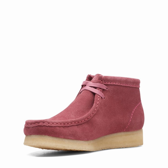 Bottes Clarks Wallabee Femme Rose Rose | Z4HAJGCN