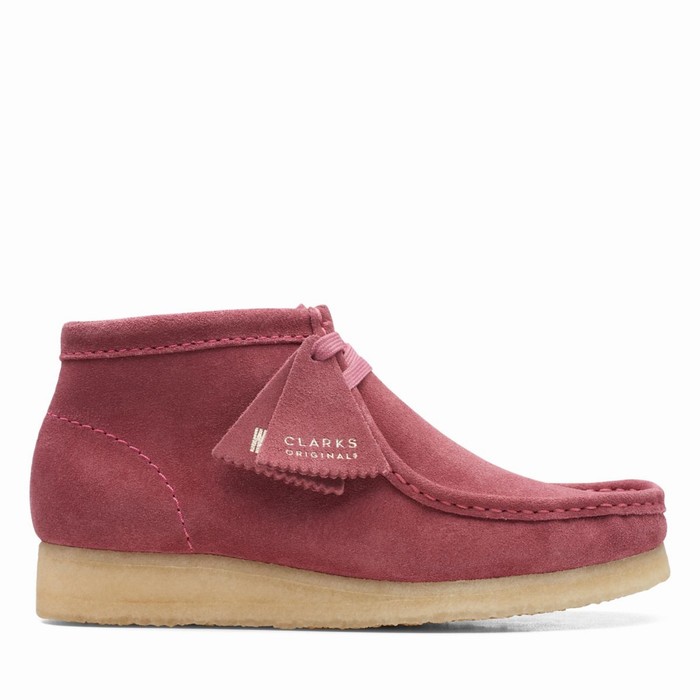 Bottes Clarks Wallabee Femme Rose Rose | Z4HAJGCN