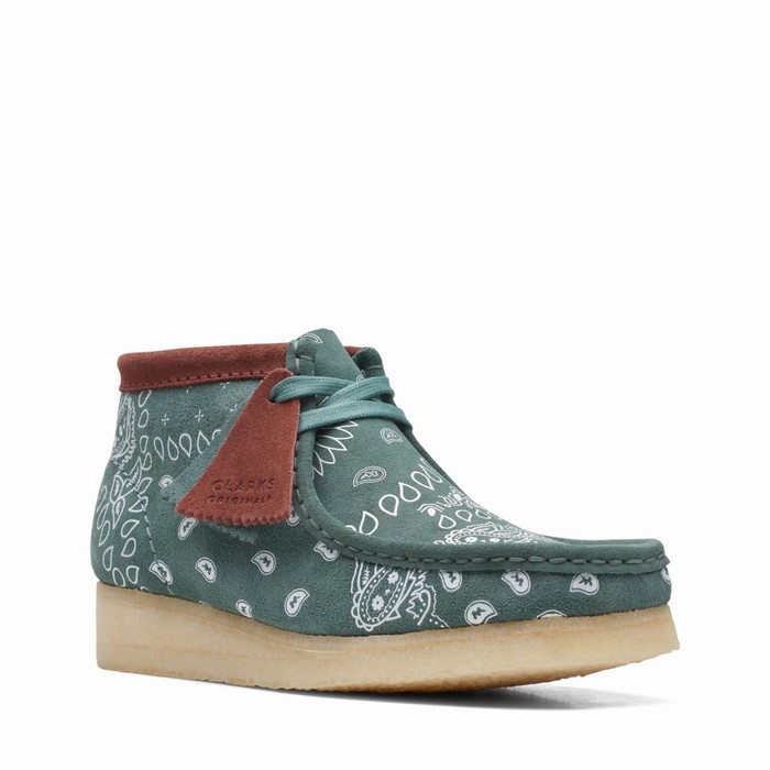 Bottes Clarks Wallabee Femme Vert | R9WEXYEO