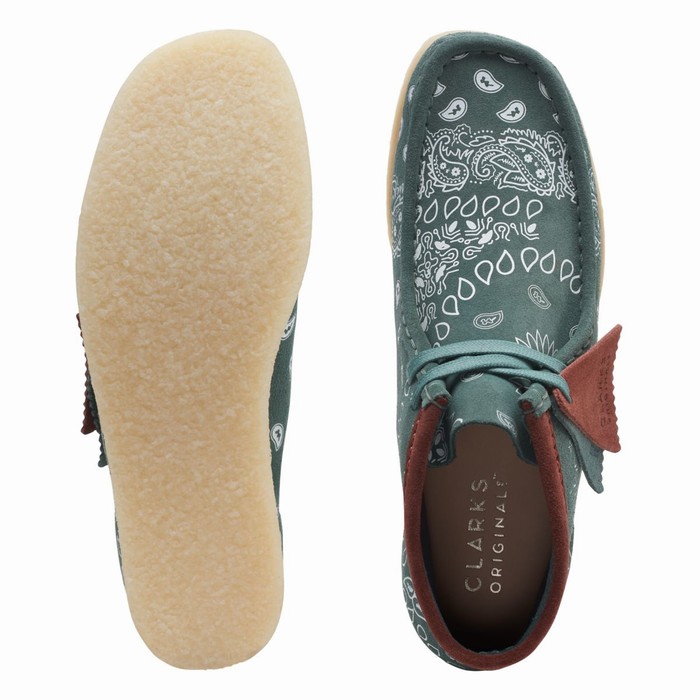 Bottes Clarks Wallabee Femme Vert | R9WEXYEO