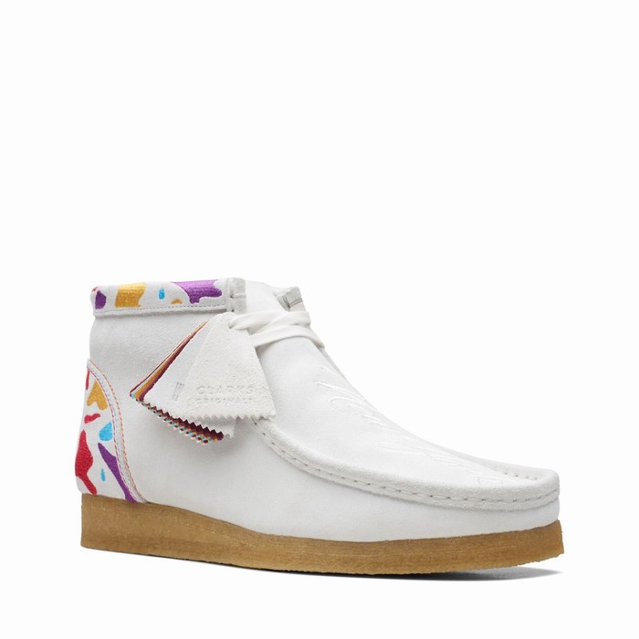 Bottes Clarks Wallabee Homme Blanche | P3ONBZLC