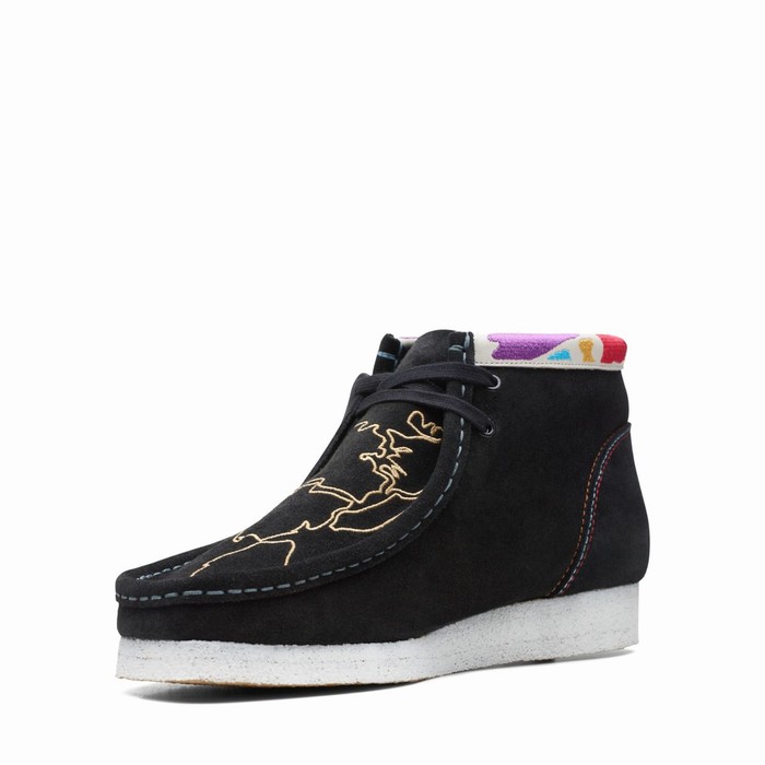 Bottes Clarks Wallabee Homme Noir | YB5IANCK