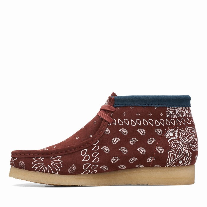 Bottes Clarks Wallabee Homme Rouge Foncé | FTE98VOC