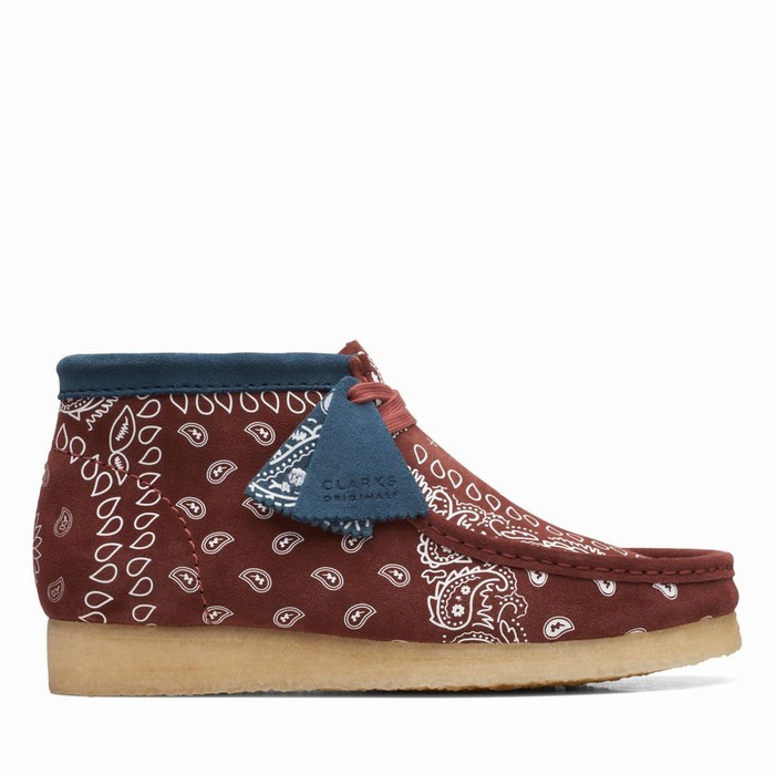 Bottes Clarks Wallabee Homme Rouge Foncé | FTE98VOC