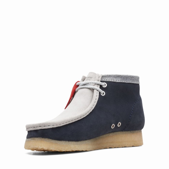 Bottes Clarks Wallabee VCY Homme Bleu Marine Grise | BUMOJNWT