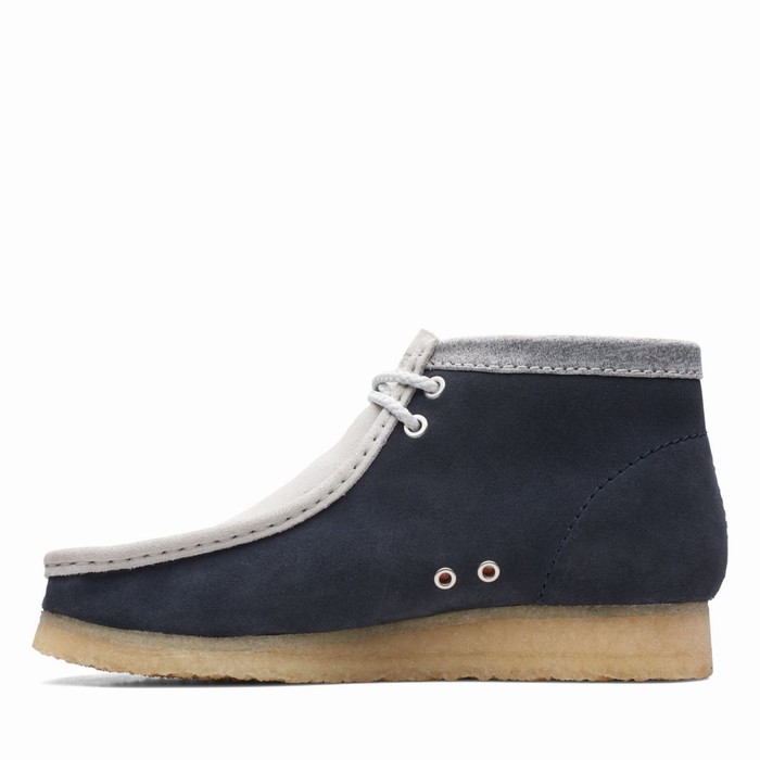 Bottes Clarks Wallabee VCY Homme Bleu Marine Grise | BUMOJNWT