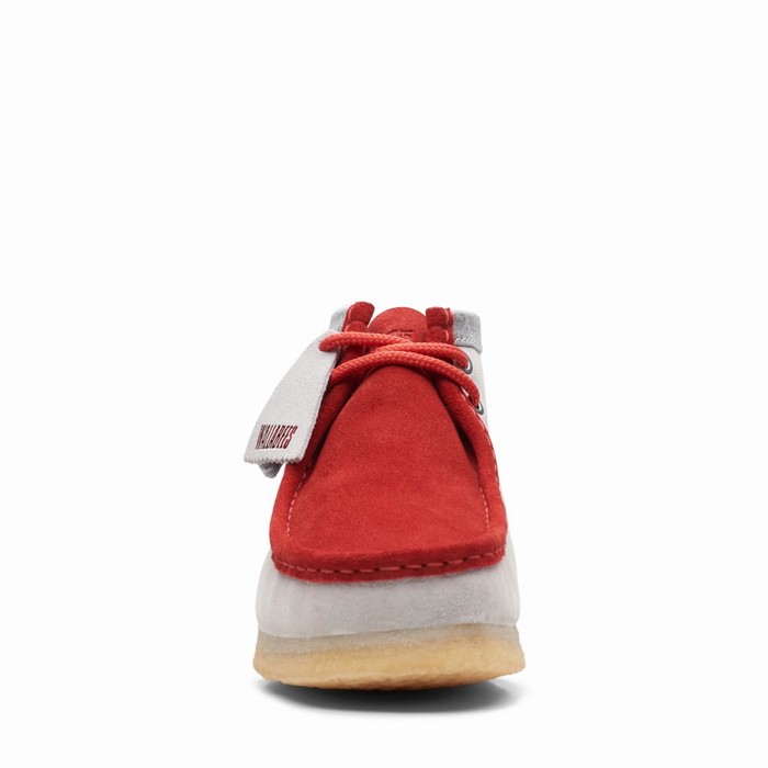 Bottes Clarks Wallabee VCY Homme Rouge Grise | L4D8KJQM