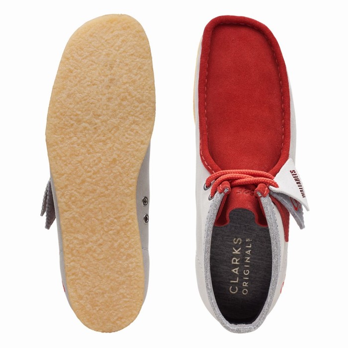 Bottes Clarks Wallabee VCY Homme Rouge Grise | L4D8KJQM