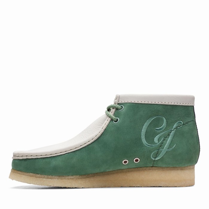 Bottes Clarks Wallabee VCY Homme Vert | ZCDBGXTR