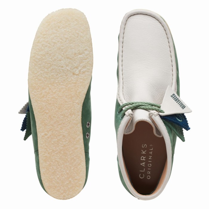 Bottes Clarks Wallabee VCY Homme Vert | ZCDBGXTR