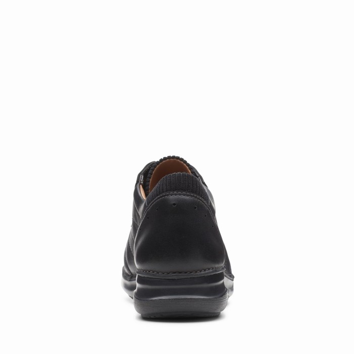 Chaussures Plates Clarks Appley Tie Femme Noir | 0JENYB6L