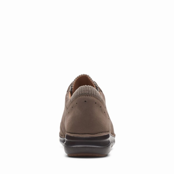 Chaussures Plates Clarks Appley Tie Femme Grise Marron | 9A84XQYE