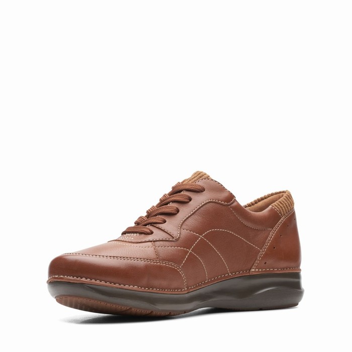 Chaussures Plates Clarks Appley Tie Femme Marron Foncé | T3SKDJRW