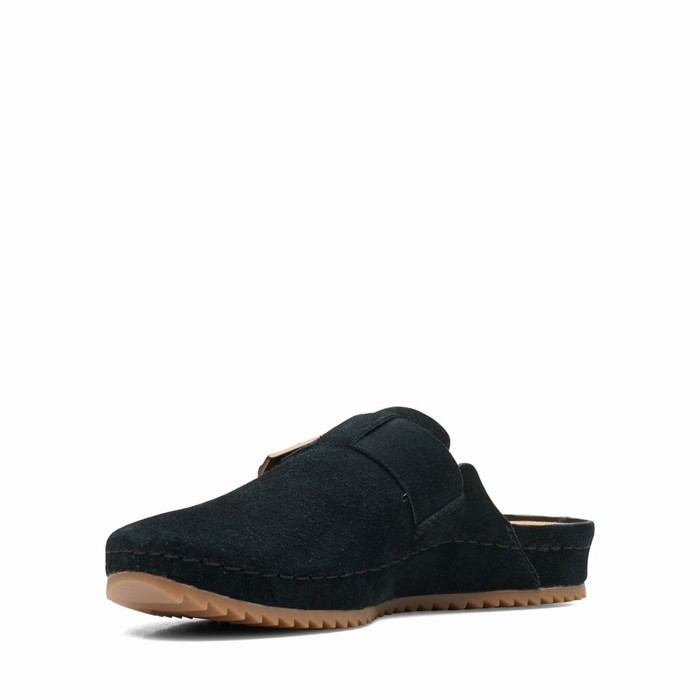 Chaussures Plates Clarks Brookleigh Mule Femme Noir | JB1QGOEA