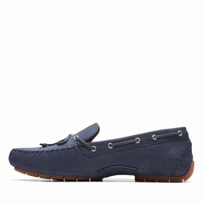 Chaussures Plates Clarks C Mocc Tie Femme Bleu Marine | 8CHZPLIJ