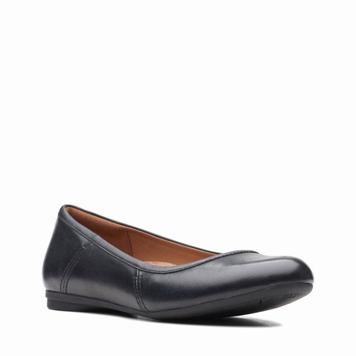 Chaussures Plates Clarks Canebay Plain Femme Noir | 7KJAPRA1