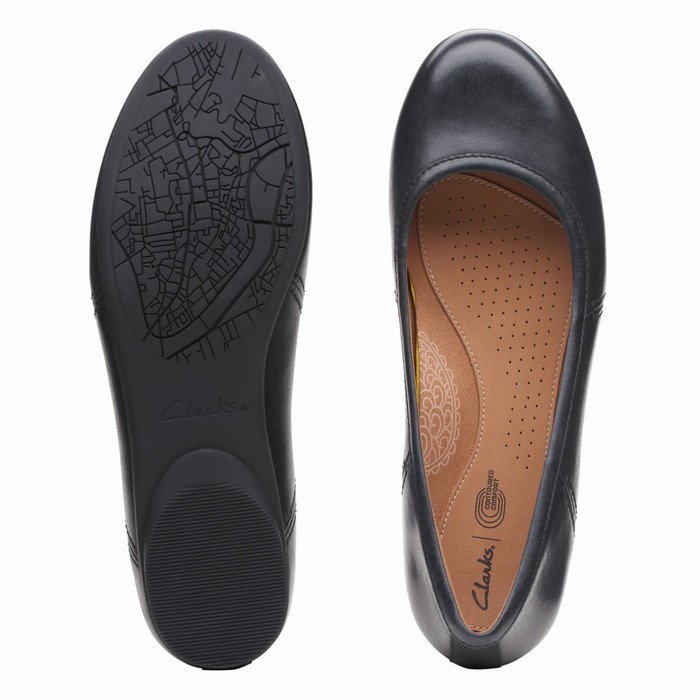 Chaussures Plates Clarks Canebay Plain Femme Noir | 7KJAPRA1