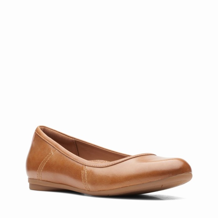 Chaussures Plates Clarks Canebay Plain Femme Marron Foncé | KRVMB6KI