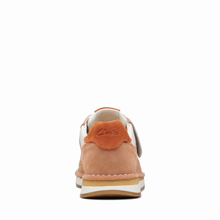 Chaussures Plates Clarks Craft Run Tor Femme Corail Blanche | CFAFMJRO