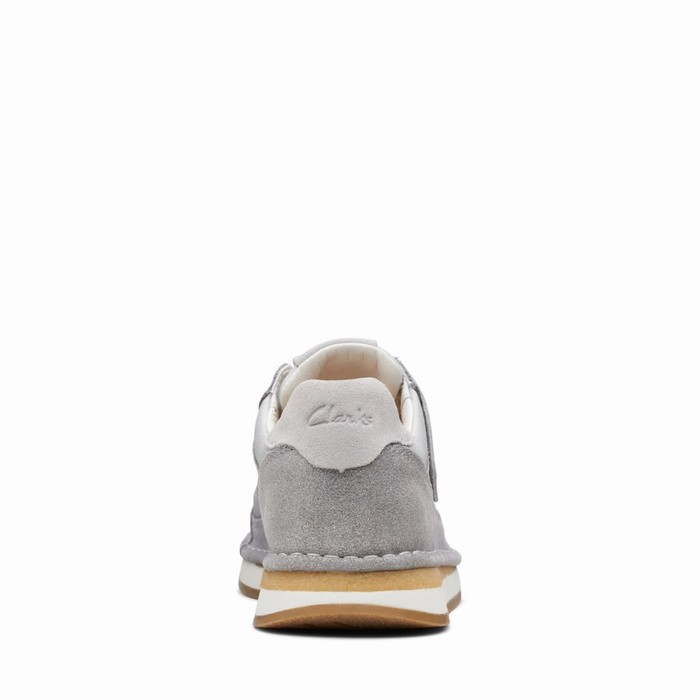 Chaussures Plates Clarks Craft Run Tor Femme Grise Clair | G6QVCIWA