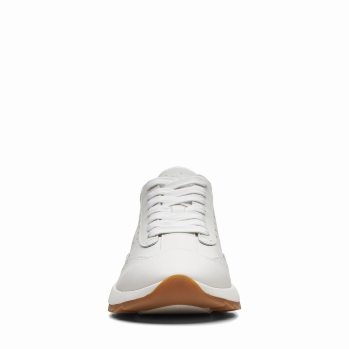 Chaussures Plates Clarks Dash Lite Dentelle Femme Blanche | UQ9MIDGB