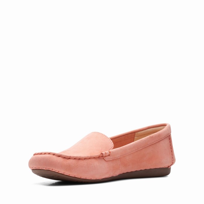 Chaussures Plates Clarks Freckle Walk Femme Corail | OHT8FVRM