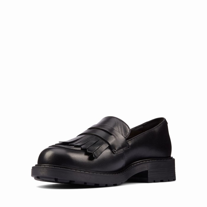 Chaussures Plates Clarks Orinoco 2 Loafer Femme Noir | 2MXGOJY0