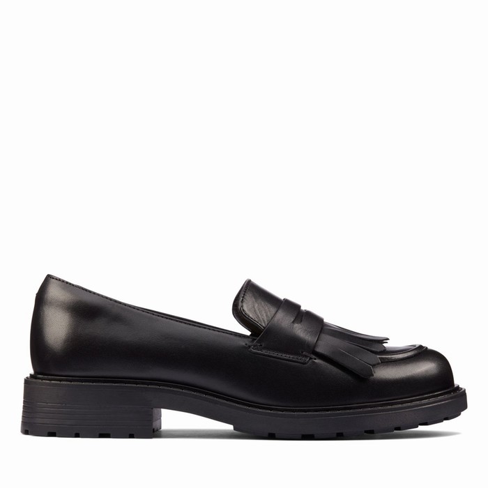 Chaussures Plates Clarks Orinoco 2 Loafer Femme Noir | 2MXGOJY0