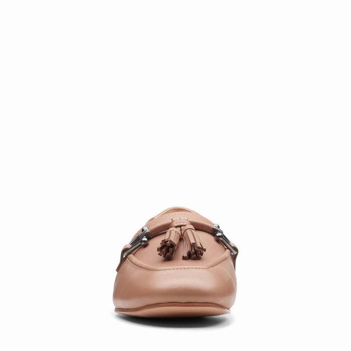 Chaussures Plates Clarks Pure 2 Tassel Femme Corail | SEABXKDT