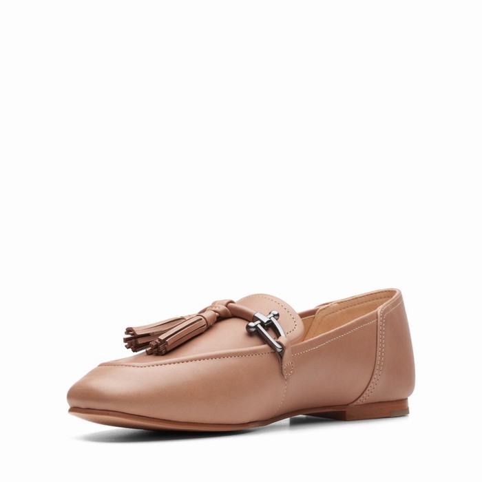 Chaussures Plates Clarks Pure 2 Tassel Femme Corail | SEABXKDT