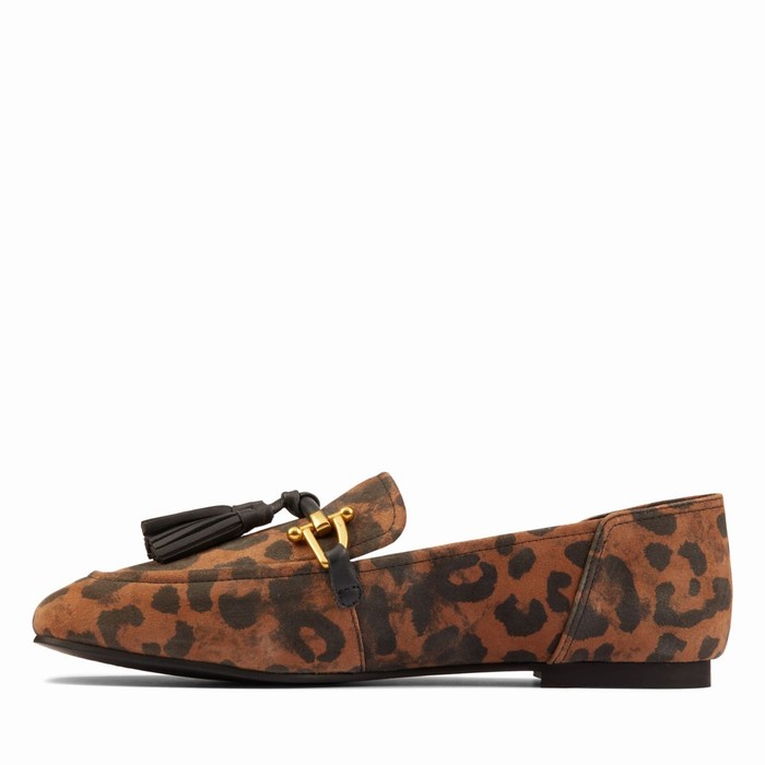 Chaussures Plates Clarks Pure 2 Tassel Femme Leopard | SRNFYSB5