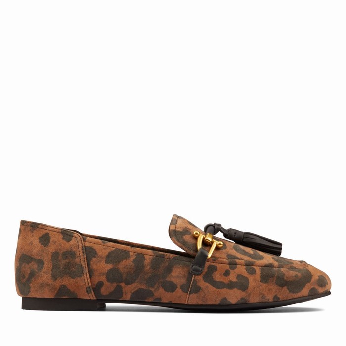 Chaussures Plates Clarks Pure 2 Tassel Femme Leopard | SRNFYSB5